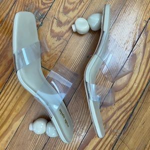 Cult Gaia 2 strap PVC heels